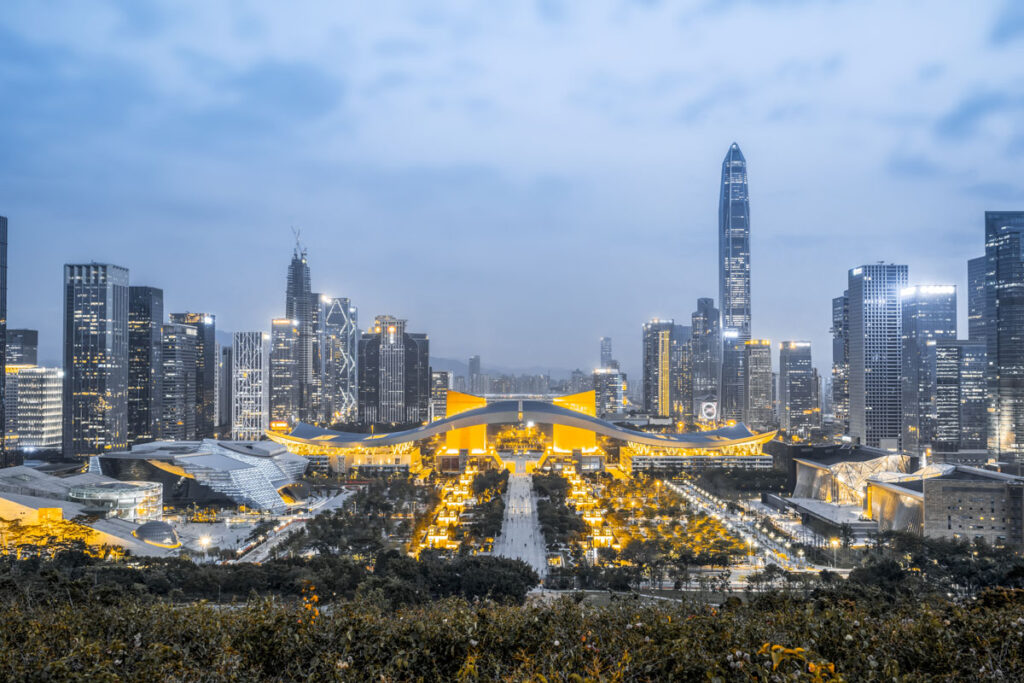 Nightscape of Shenzhen City and Architecture